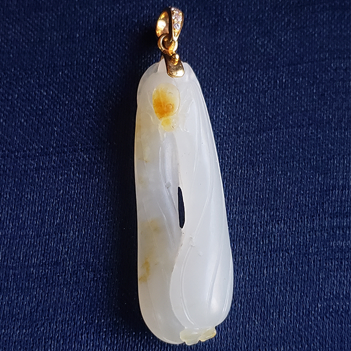 無(wú)錫Au750和田玉富甲天下吊墜